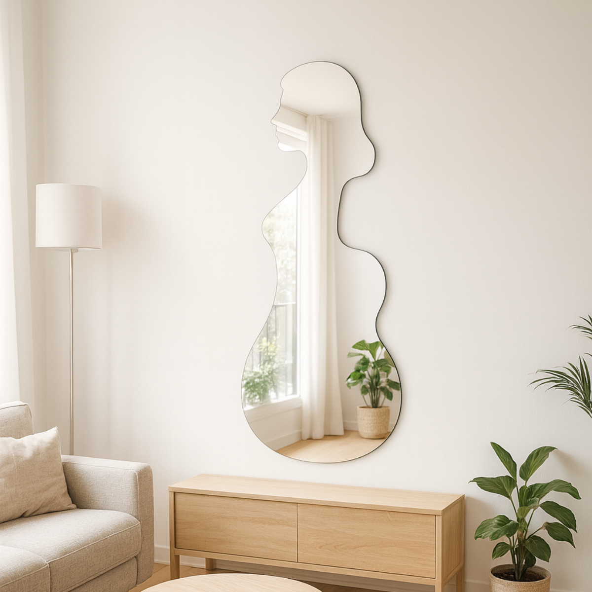 Miroir Guitare profil femme