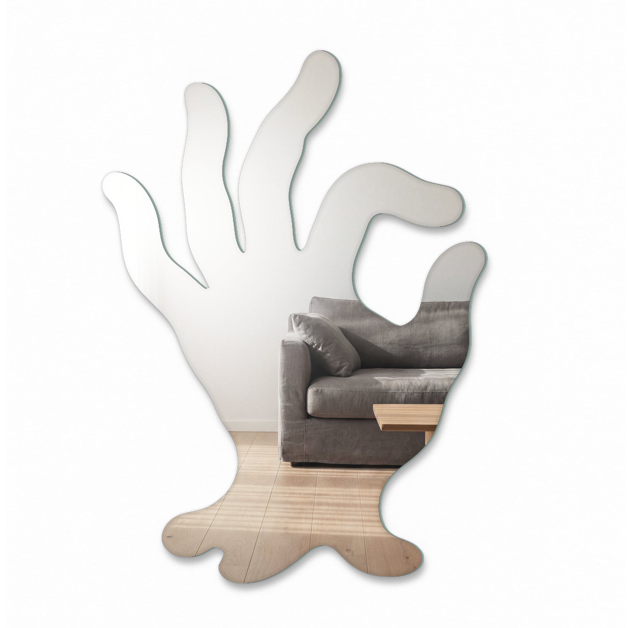 Miroir Main fluide surréaliste