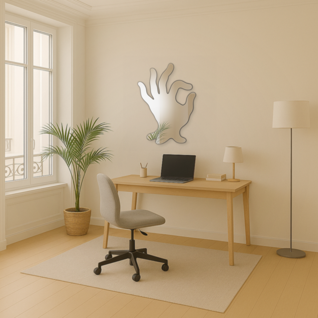 Miroir Main fluide surréaliste