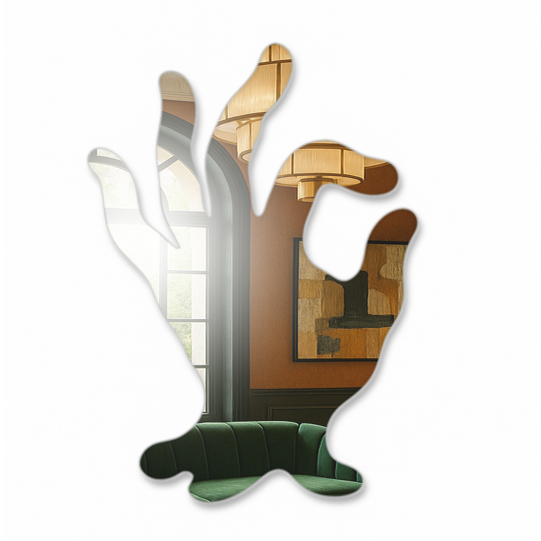 Miroir Main fluide surréaliste