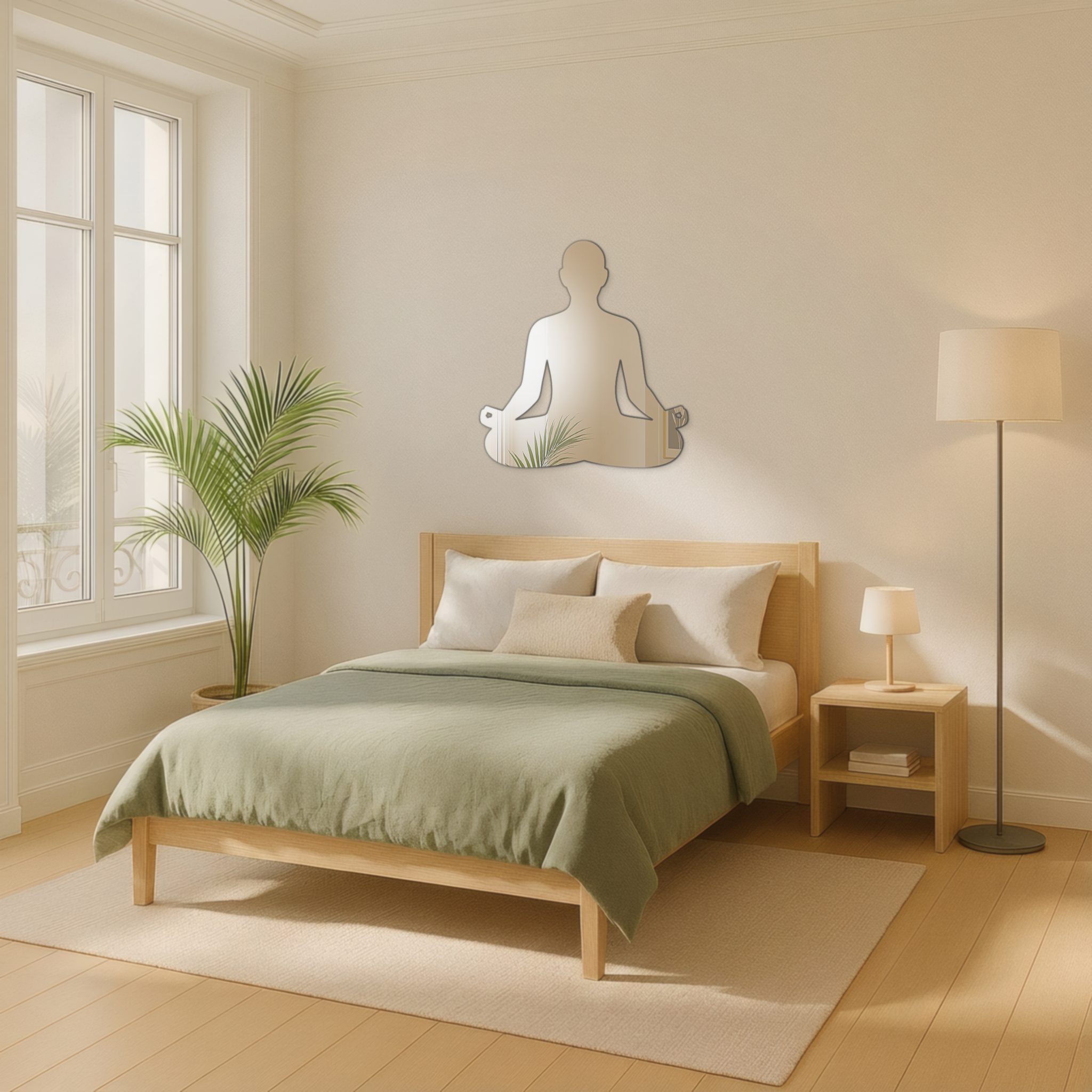 Miroir Méditant assis