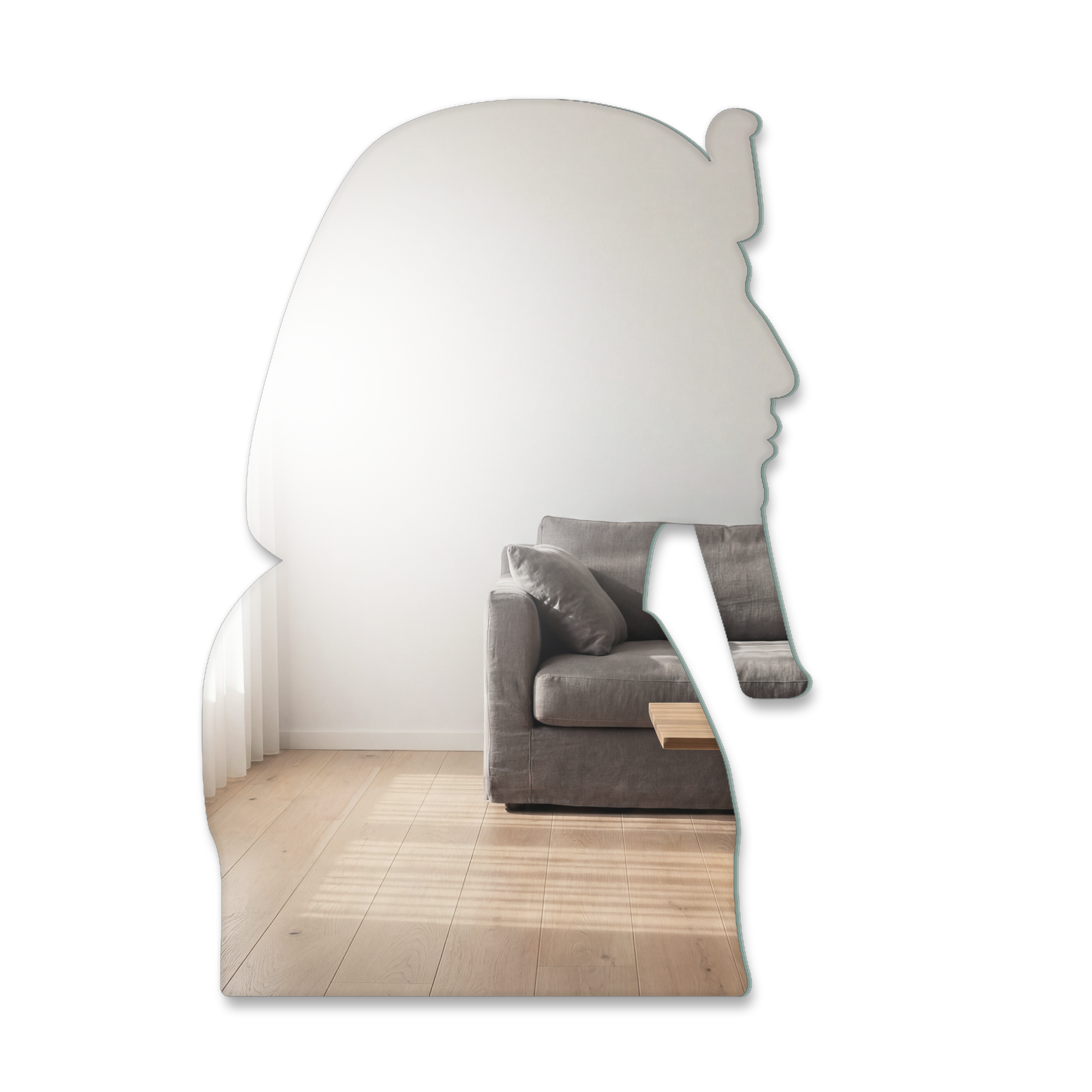 Miroir Statue de pharaon profilée