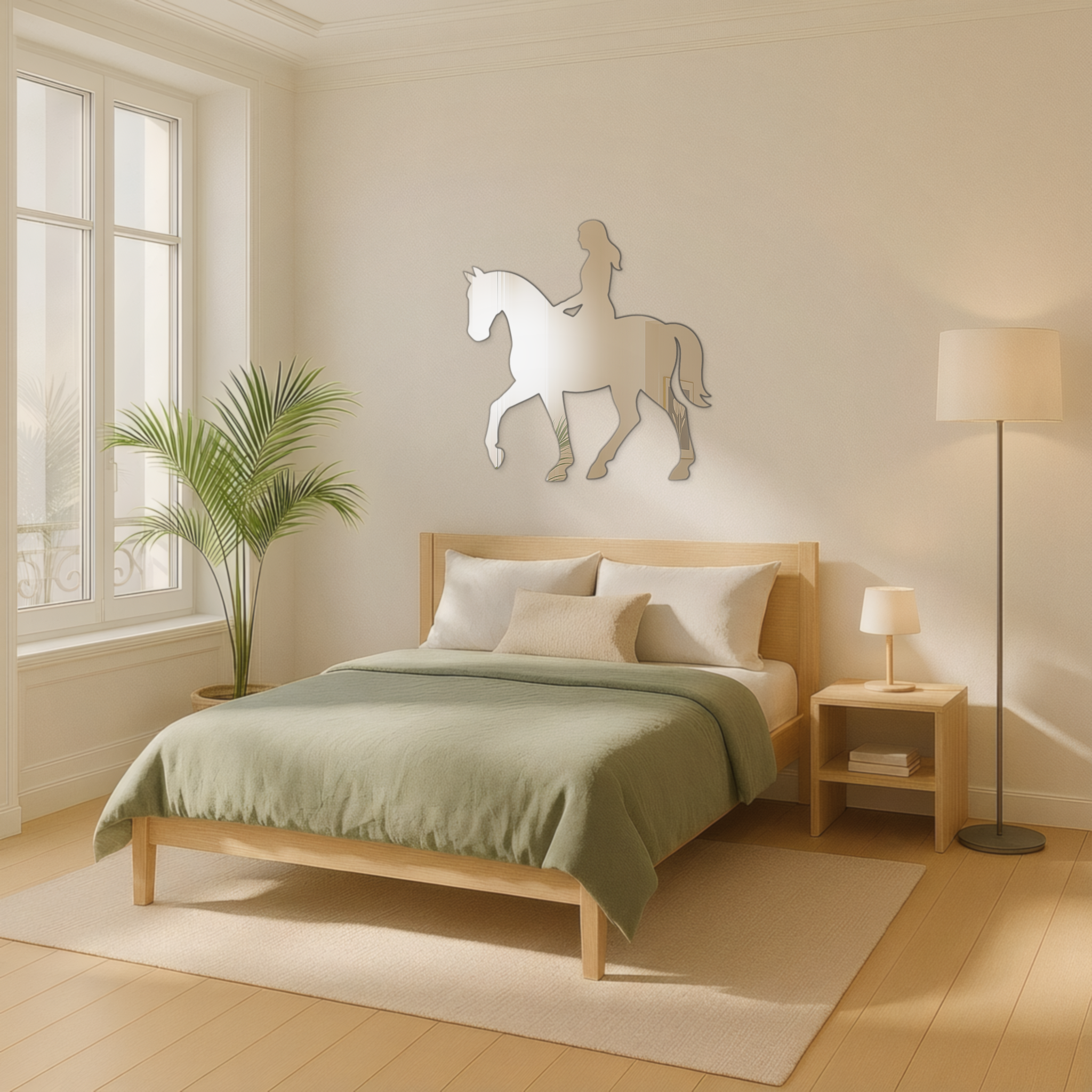 Miroir Femme sur cheval