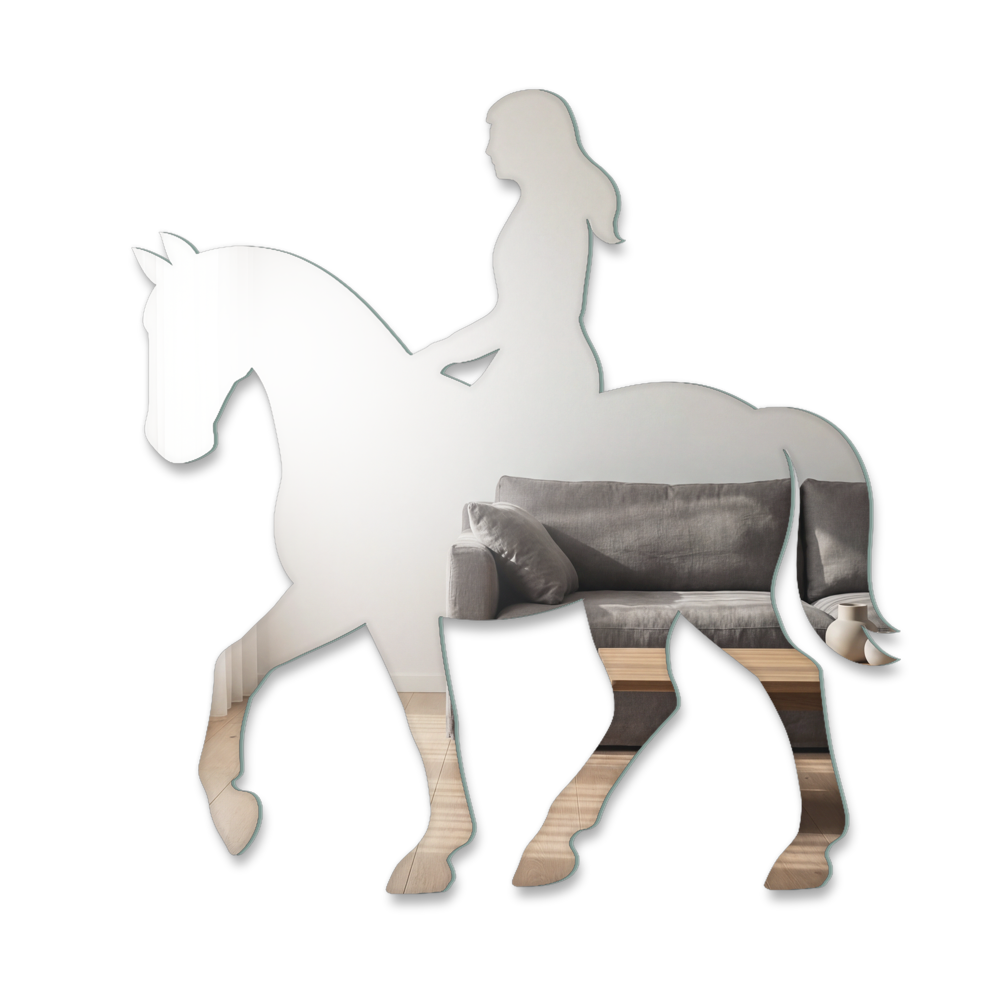 Miroir Femme sur cheval
