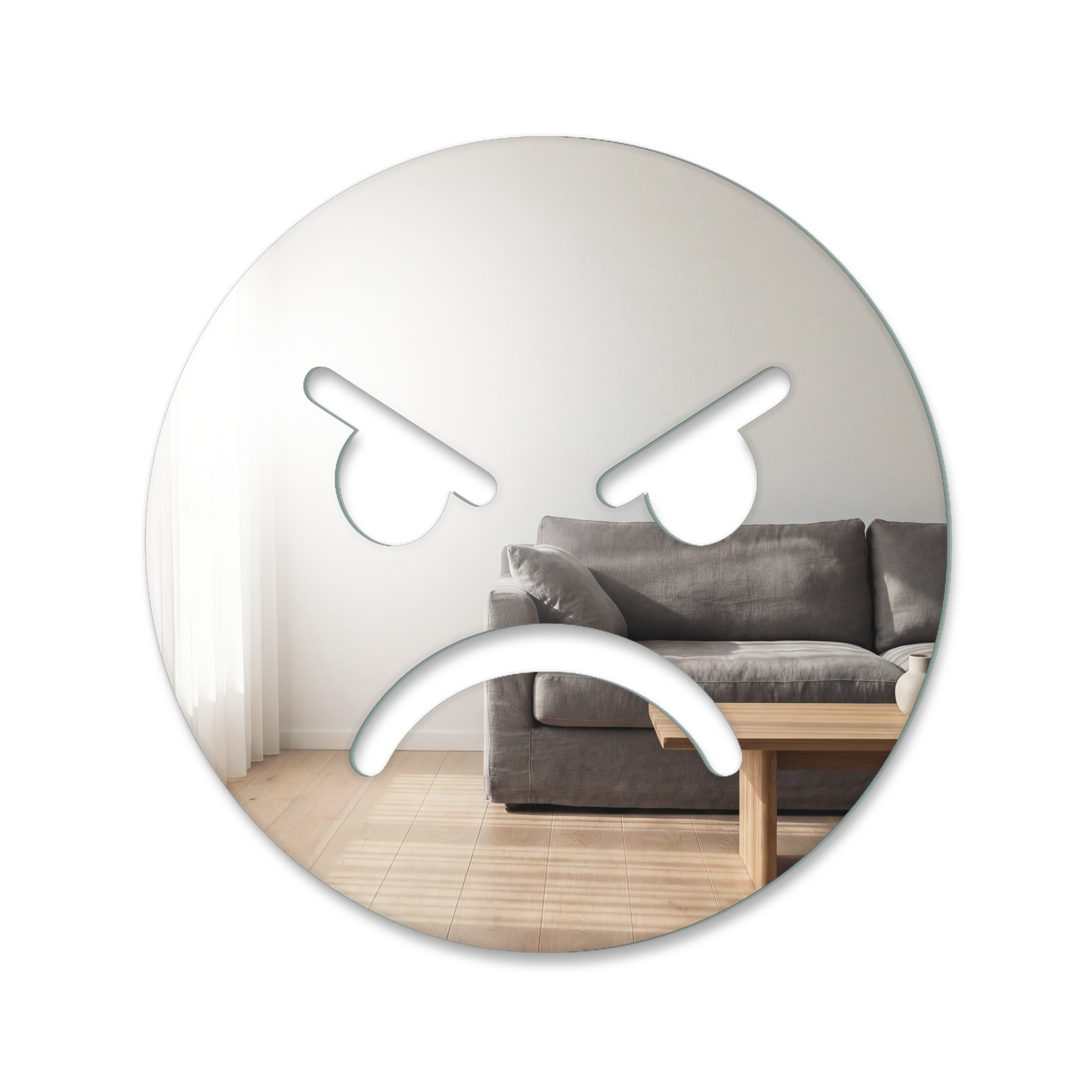 Miroir Smiley en colère