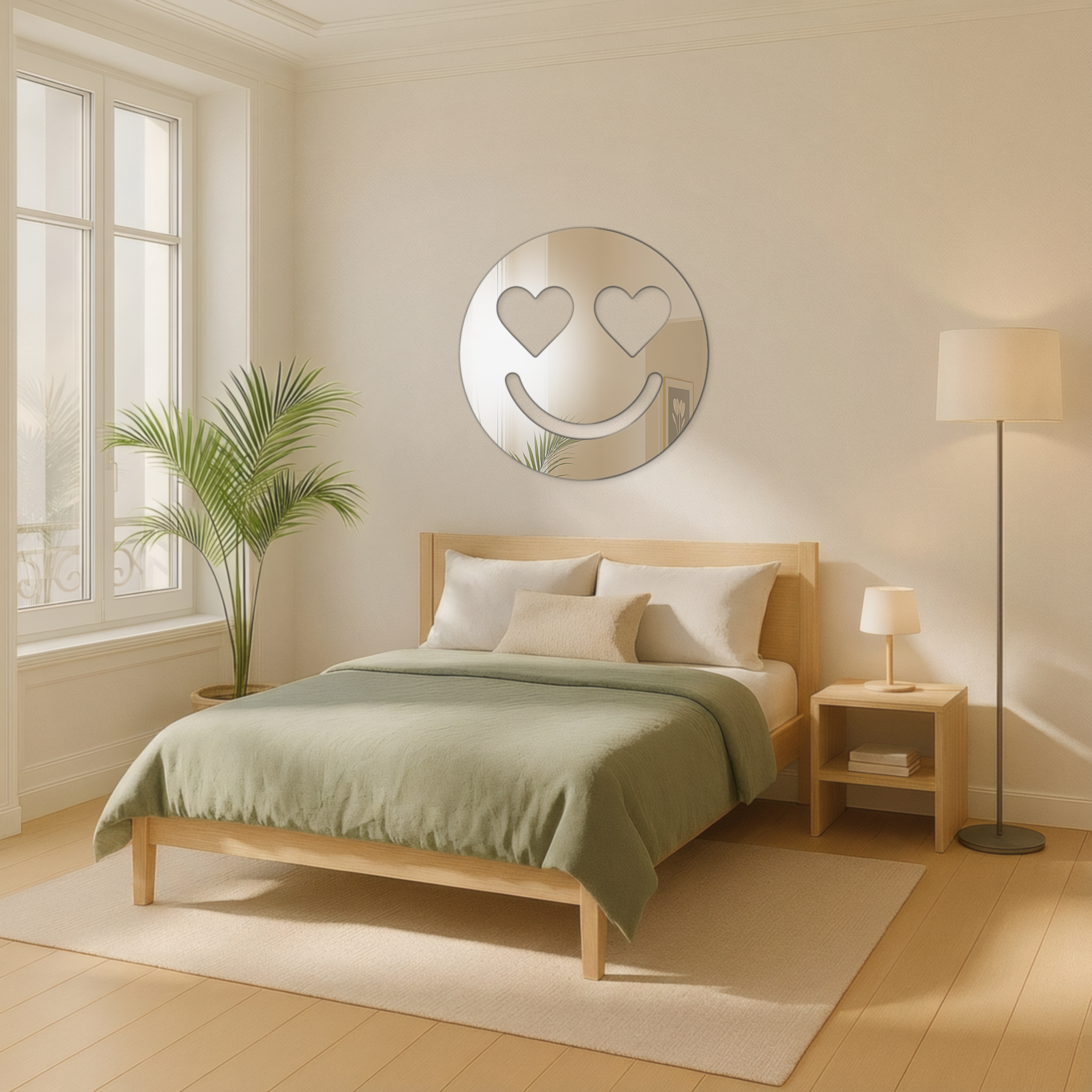 Miroir Smiley amoureux